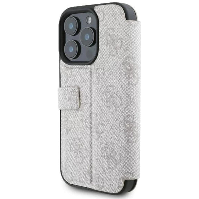 Deksel for Apple iPhone 16 Pro Max, Guess, 4G Book, Rosa
