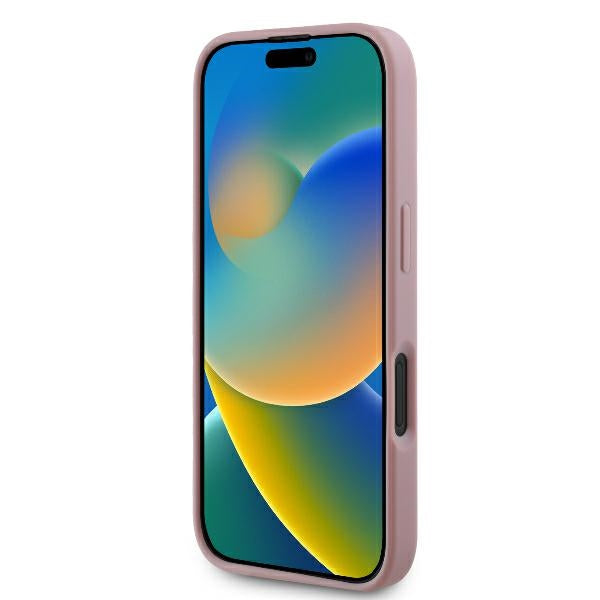 Deksel for Apple iPhone 16 Pro Max, Guess, Fixed Glitter Big 4G, Rosa