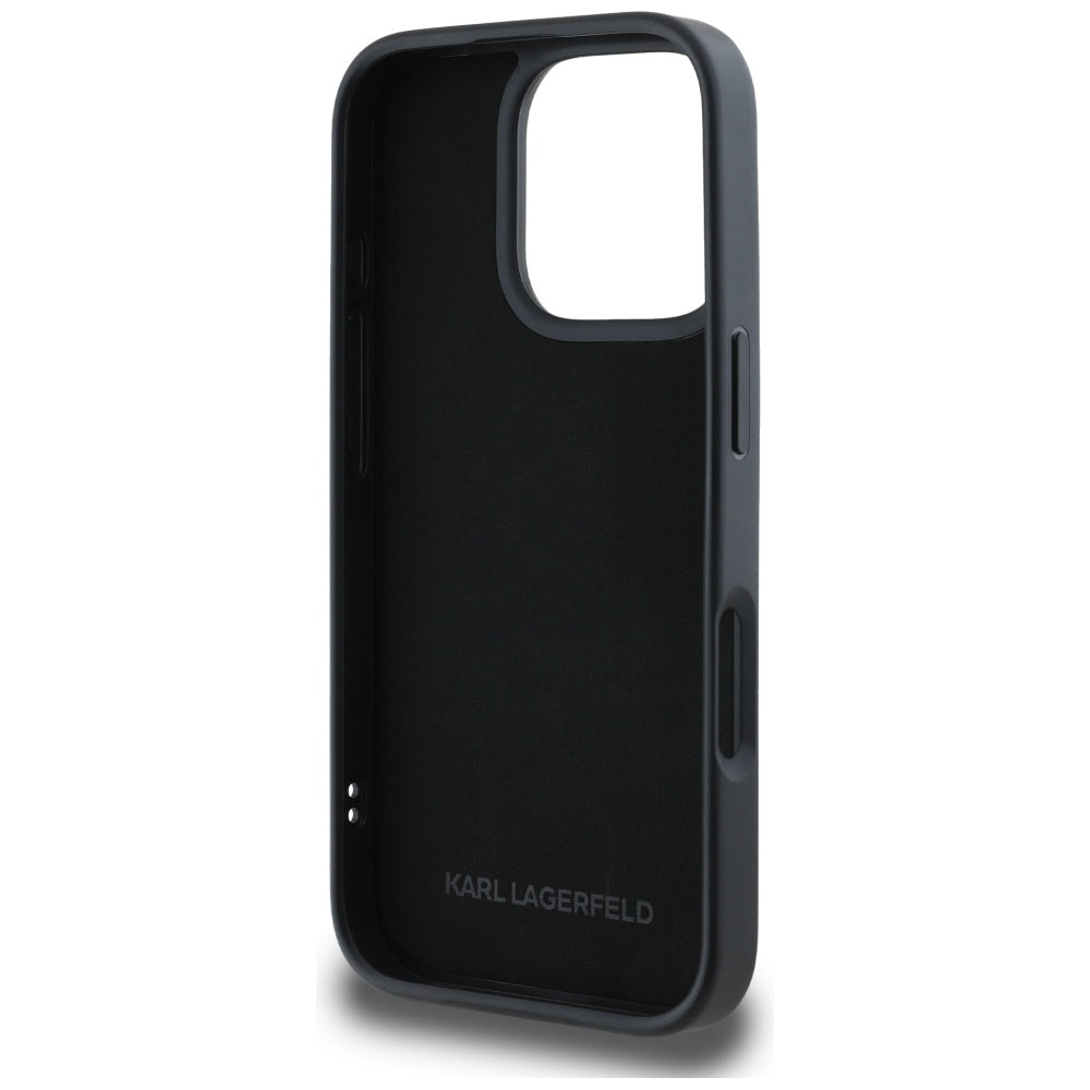 Deksel for Apple iPhone 16 Pro Max, Karl Lagerfeld, 3D Rubber Karl & Choupette, Svart