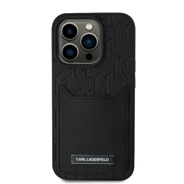 Deksel for Apple iPhone 16 Pro Max, Karl Lagerfeld, Cardslots Monogram, Svart
