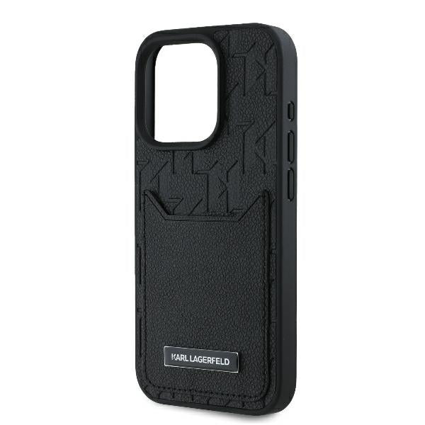 Deksel for Apple iPhone 16 Pro Max, Karl Lagerfeld, Cardslots Monogram, Svart
