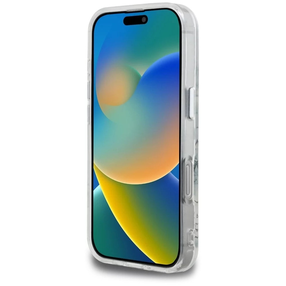 Deksel for Apple iPhone 16 Pro Max, Karl Lagerfeld, IML Sketched Graphic Logo, Gjennomsiktig