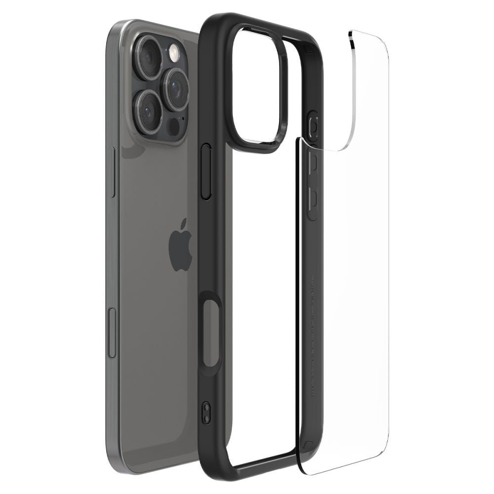 Deksel for Apple iPhone 16 Pro Max, Spigen, Ultra Hybrid, Matt Svart ACS07996
