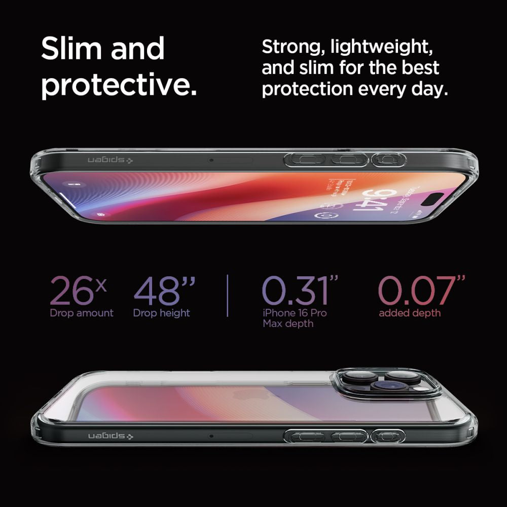 Deksel for Apple iPhone 16 Pro Max, Spigen, Ultra Hybrid, Røykfarget ACS07994