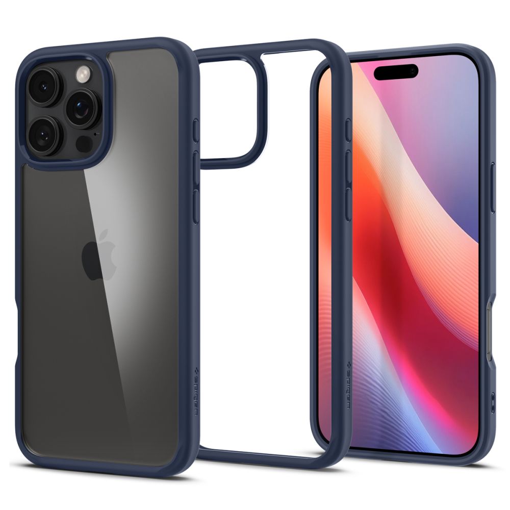 Deksel for Apple iPhone 16 Pro, Spigen, Ultra Hybrid, Marineblå ACS08126