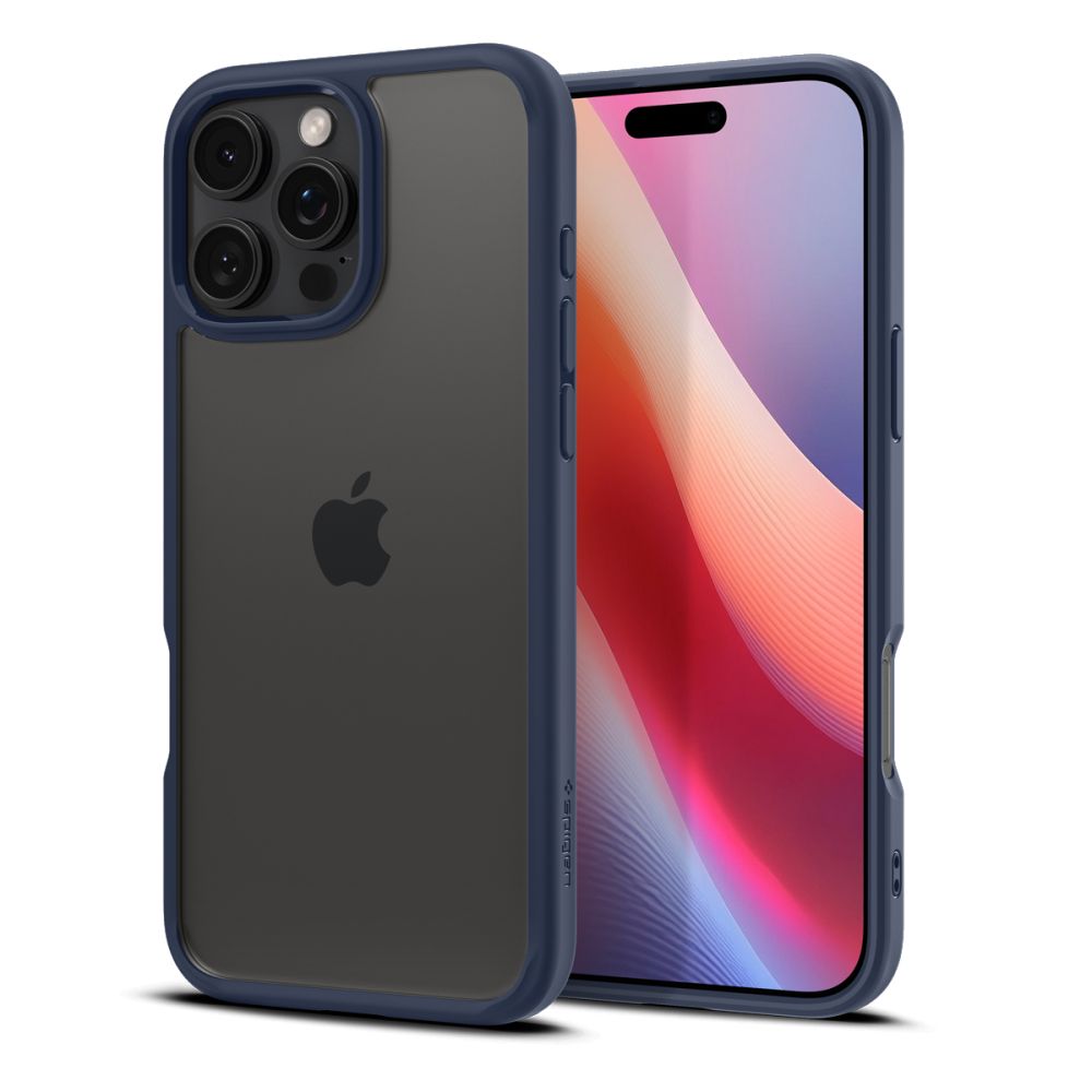 Deksel for Apple iPhone 16 Pro, Spigen, Ultra Hybrid, Marineblå ACS08126
