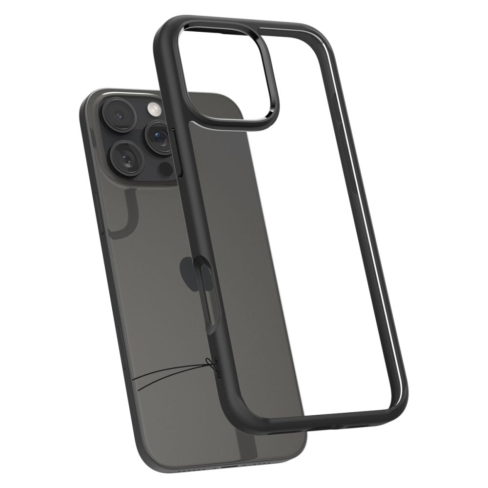 Deksel for Apple iPhone 16 Pro, Spigen, Ultra Hybrid, Matt Svart