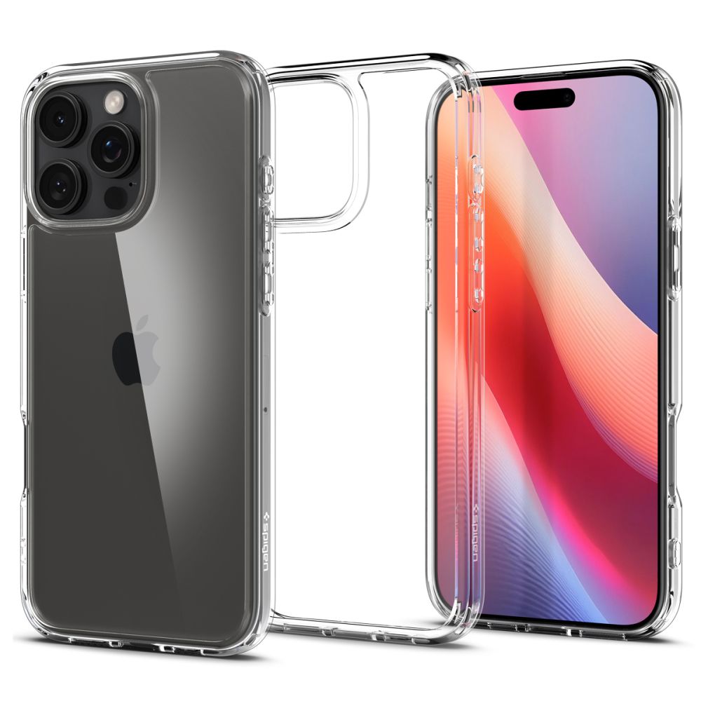 Deksel for Apple iPhone 16 Pro, Spigen, Ultra Hybrid, Transparent ACS08121