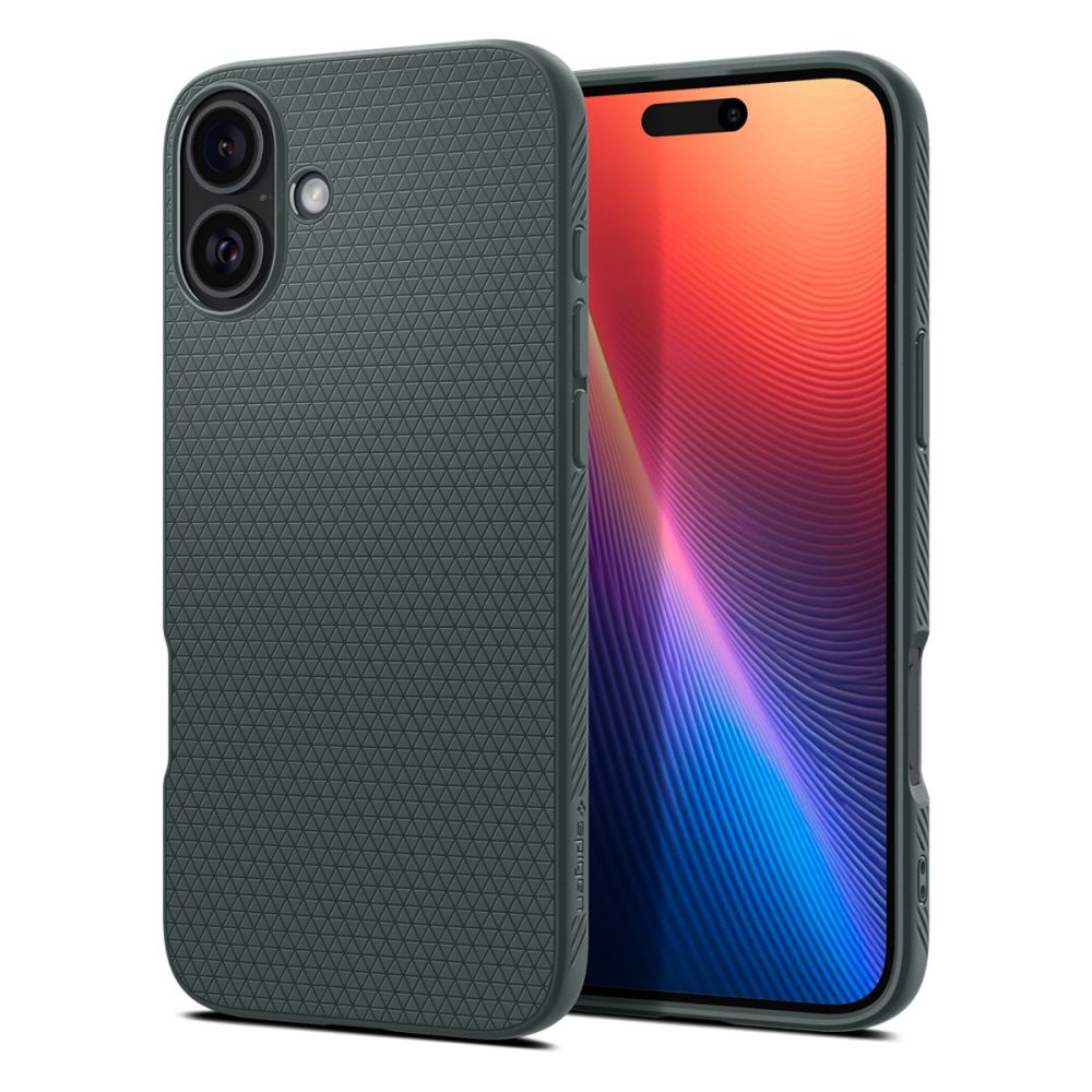 Deksel for Apple iPhone 16, Spigen, Liquid Air, Grønn ACS08196