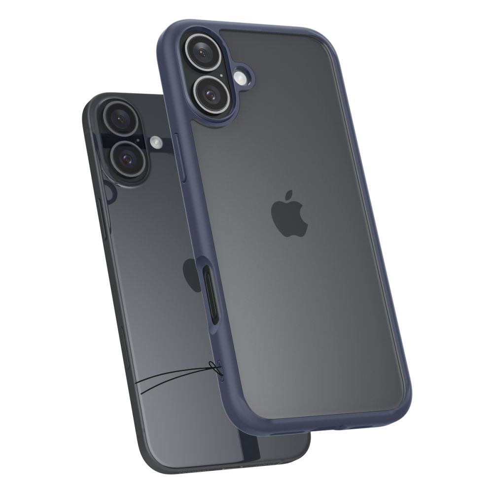 Deksel for Apple iPhone 16, Spigen, Ultra Hybrid, Marineblå ACS08202