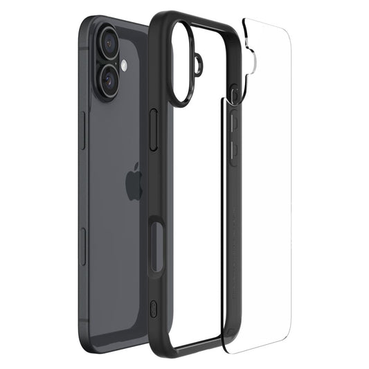 Deksel for Apple iPhone 16, Spigen, Ultra Hybrid, Matt Svart ACS08201