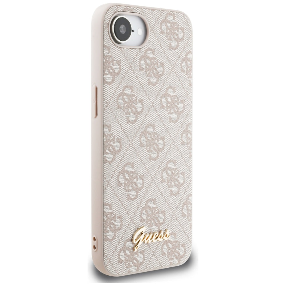 Deksel for Apple iPhone 17e / 16e, Guess, 4G Script Logo, Rosa