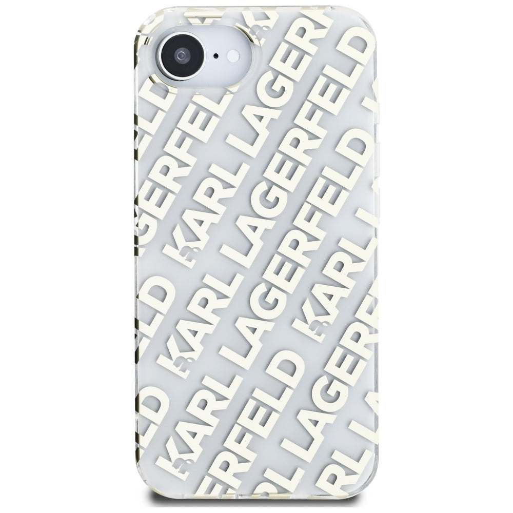 Deksel for Apple iPhone 17e / 16e, Karl Lagerfeld, IML Luxury Gold Fullover Logo, Gull