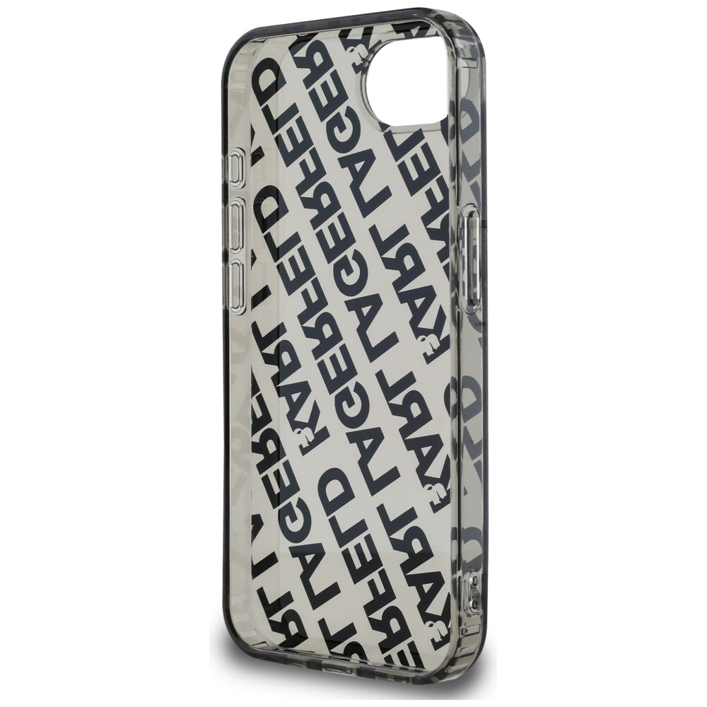 Deksel for Apple iPhone 17e / 16e, Karl Lagerfeld, IML Luxury Silver Fullover Logo, Sølv