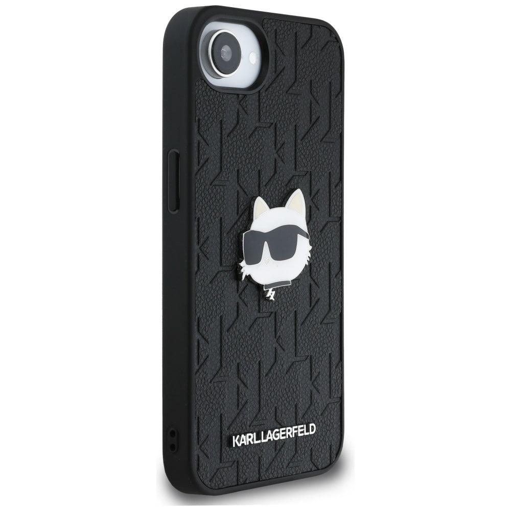 Deksel for Apple iPhone 17e / 16e, Karl Lagerfeld, Monogram Choupette's Head, Svart