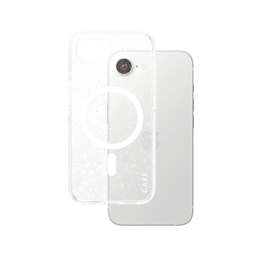 Deksel for Apple iPhone 16e, PanzerGlass, Care Urban Combat Star Lit, Transparent Hvit