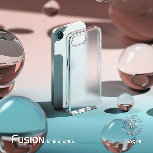 Deksel for Apple iPhone 17e / 16e, Ringke, Fusion, Frostet Transparent