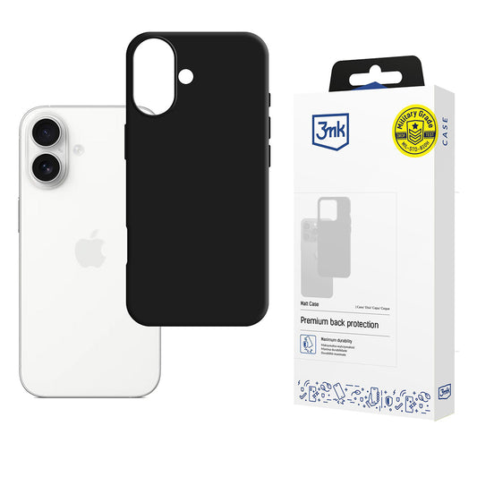 Deksel for Apple iPhone 17, 3MK, Matt, Svart