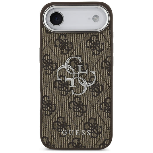 Deksel for Apple iPhone 17 Air, Guess, Big 4G Logo Classic, Brun Sølv