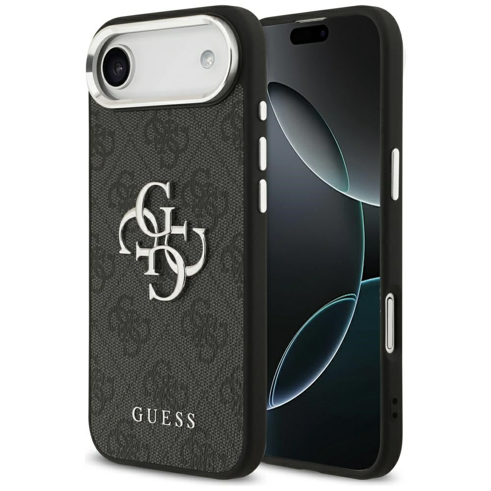 Deksel for Apple iPhone 17 Air, Guess, Big 4G Logo Classic, Svart Sølv