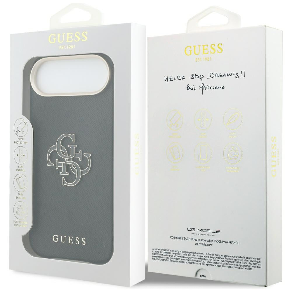 Deksel for Apple iPhone 17 Air, Guess, Resin Logo, Svart