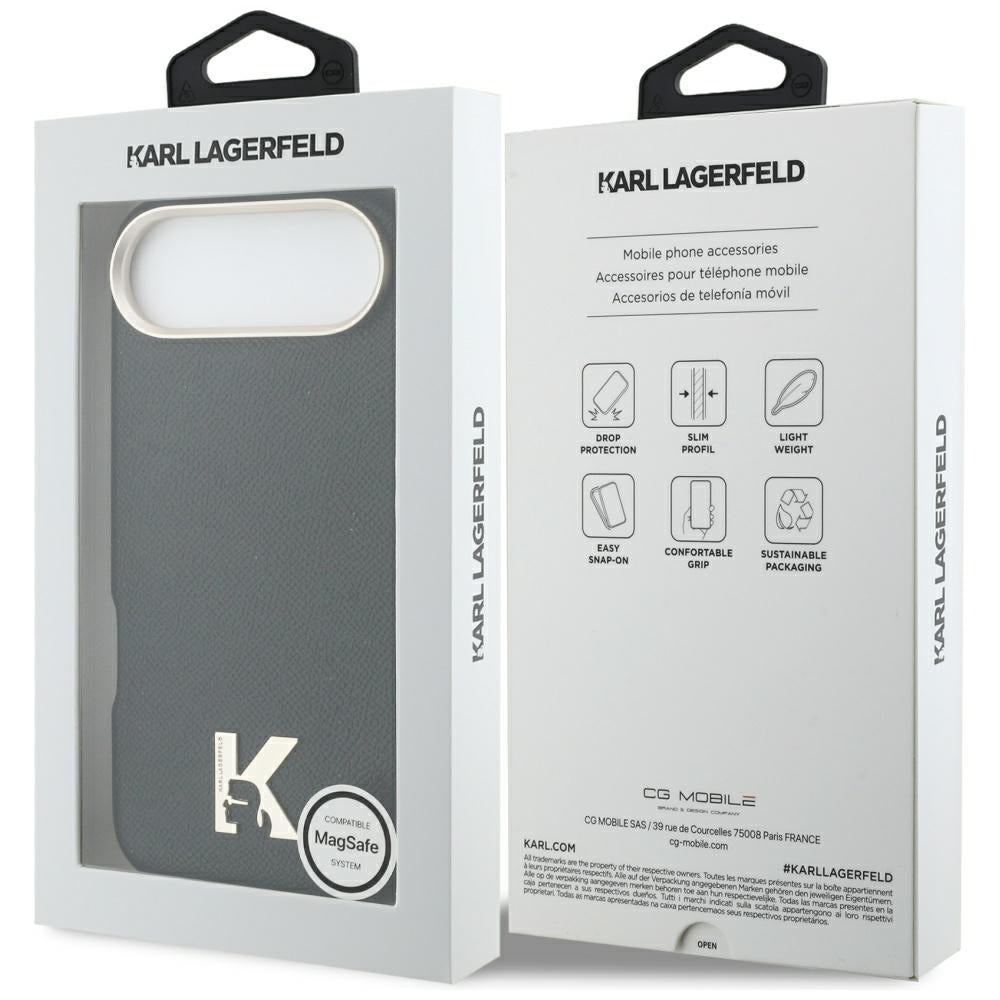 Deksel for Apple iPhone 17 Air, Karl Lagerfeld, Karl Head Logo, Svart