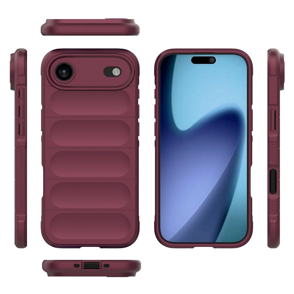 Deksel for Apple iPhone 17 Air, Techsuit, Magic Shield, Kirsebærrød