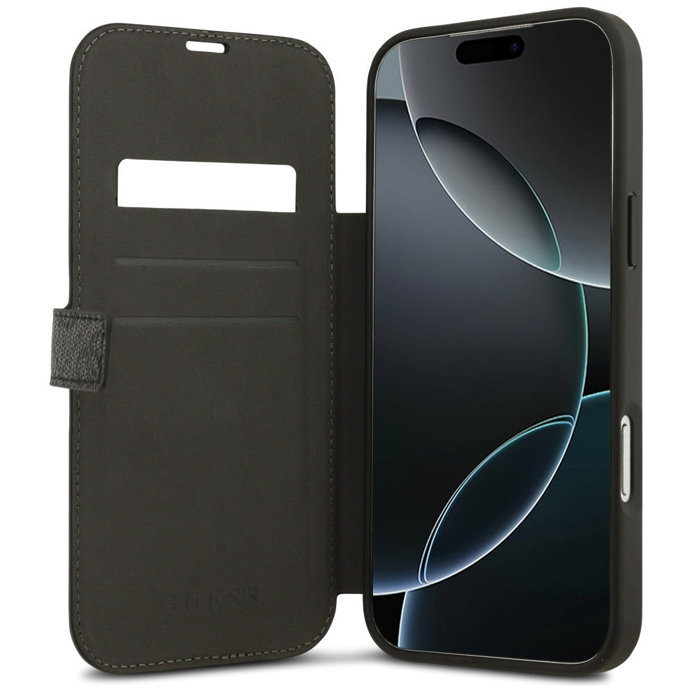 Deksel for Apple iPhone 17, Guess, 4G Metal Logo, Svart
