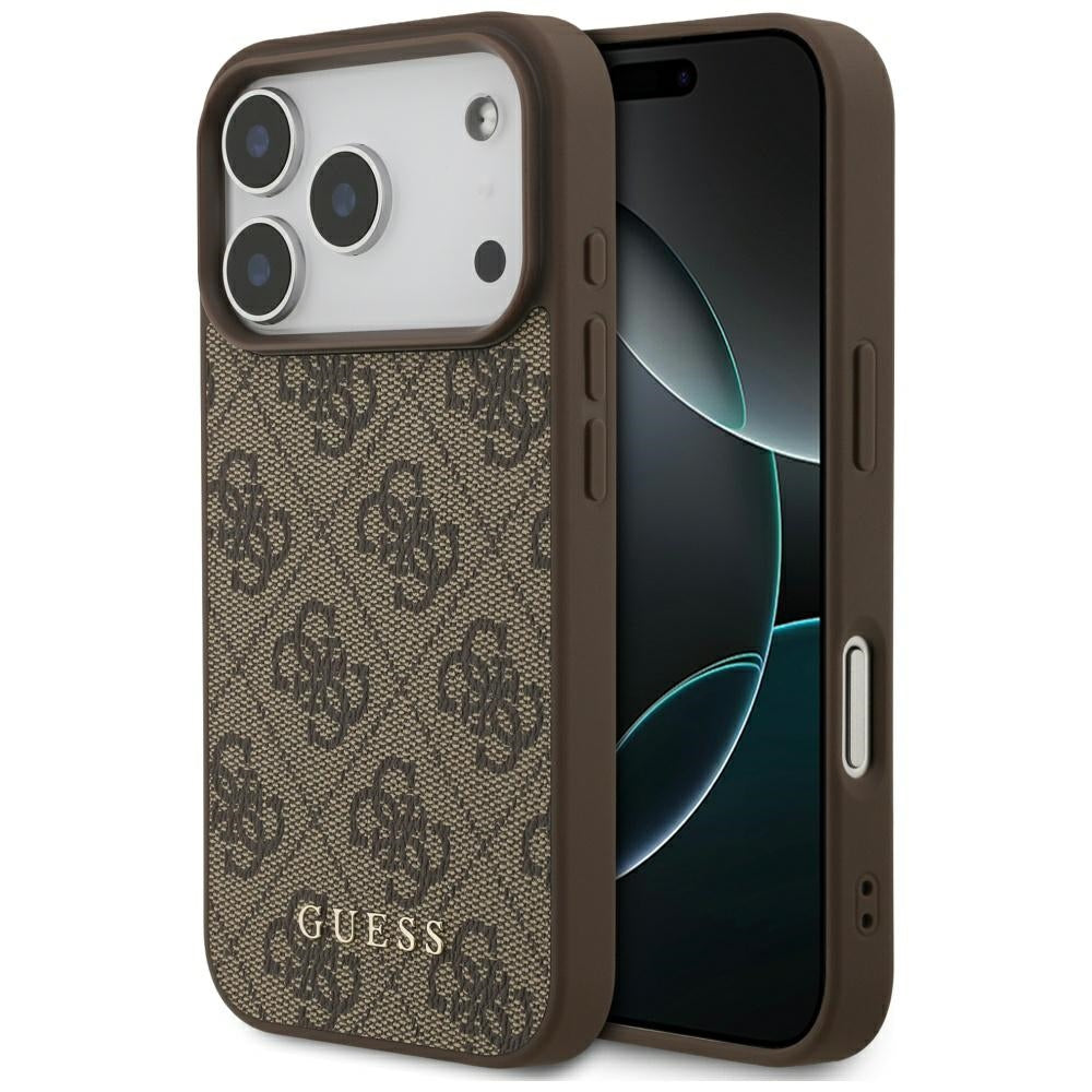 Deksel for Apple iPhone 17 Pro, Guess, 4G Classic, Brun