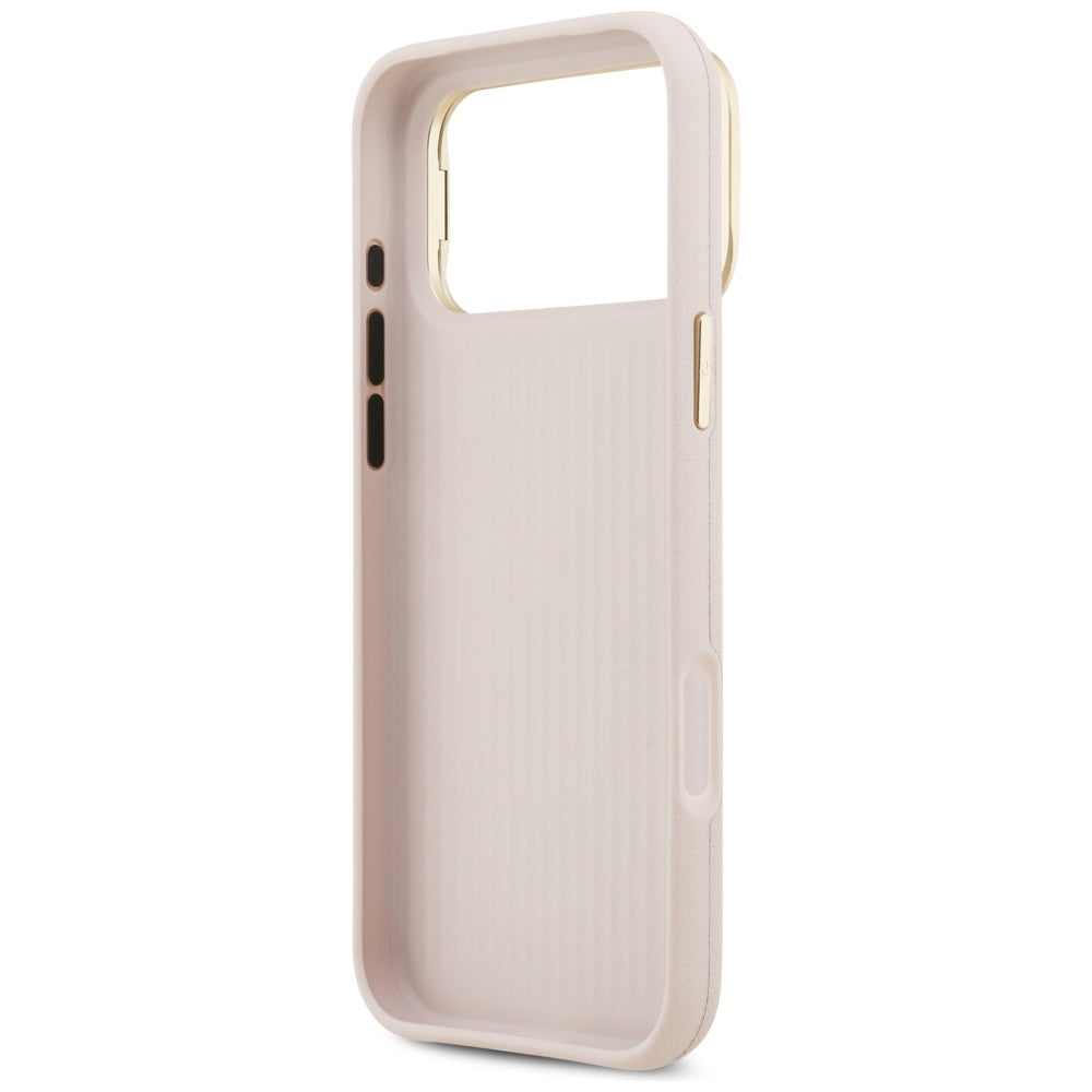 Deksel for Apple iPhone 17 Pro, Guess, Grained Big 4G Stand Camera, Rosa