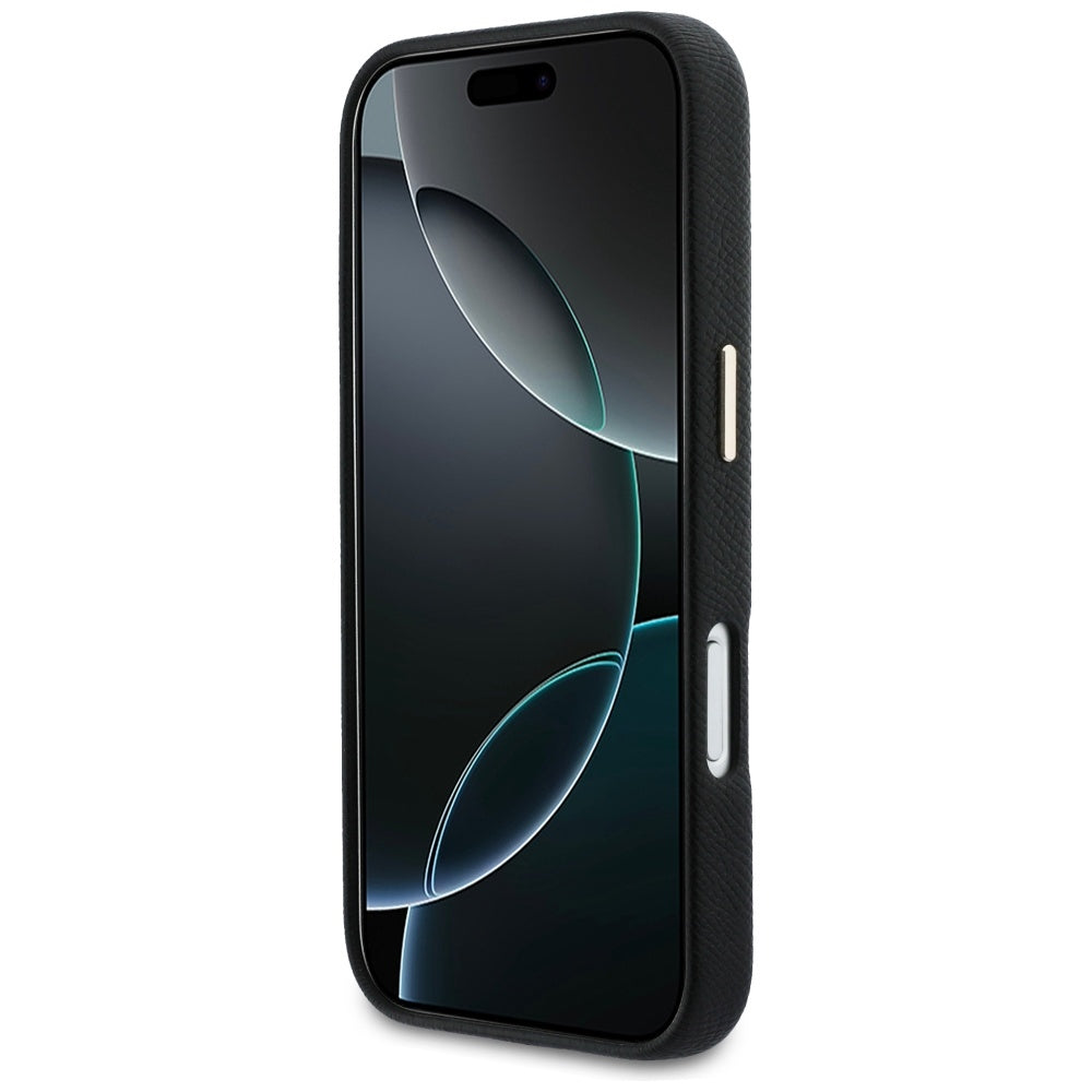 Deksel for Apple iPhone 17 Pro, Guess, Resin Logo, Svart