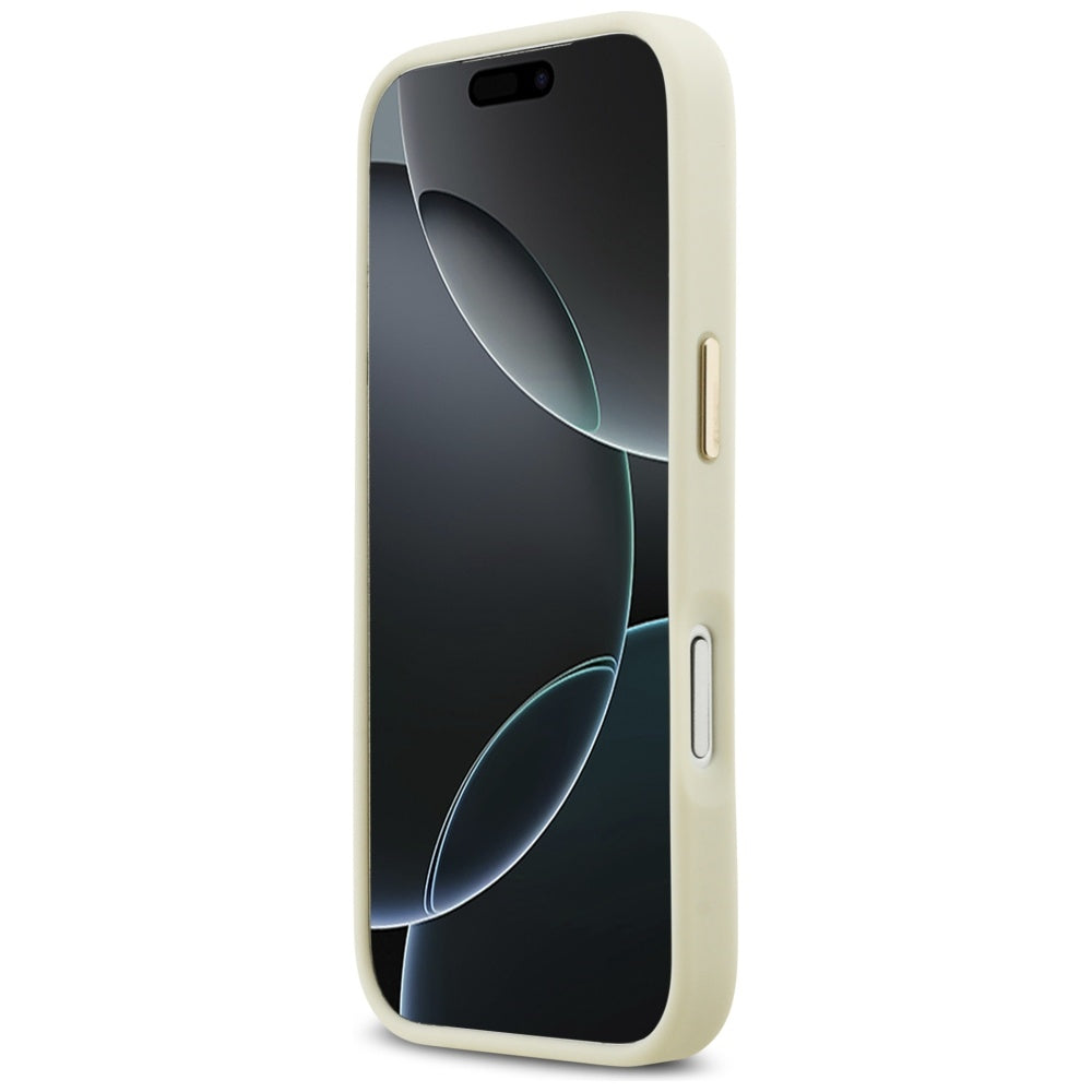 Deksel for Apple iPhone 17 Pro, Karl Lagerfeld, Script Logo, Beige