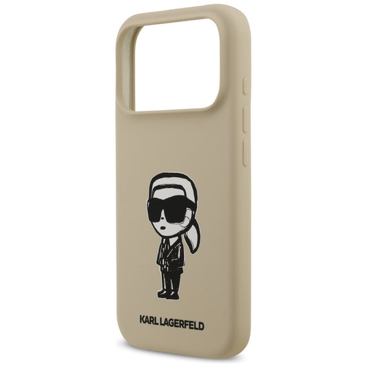 Deksel for Apple iPhone 17 Pro, Karl Lagerfeld, Sketch and Logo Karl, Brun