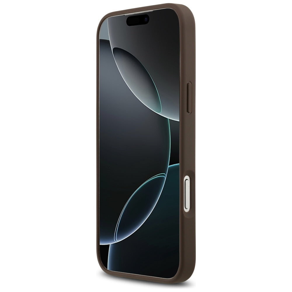 Deksel for Apple iPhone 17 Pro Max, Guess, 4G Double Card Triangle, Brun