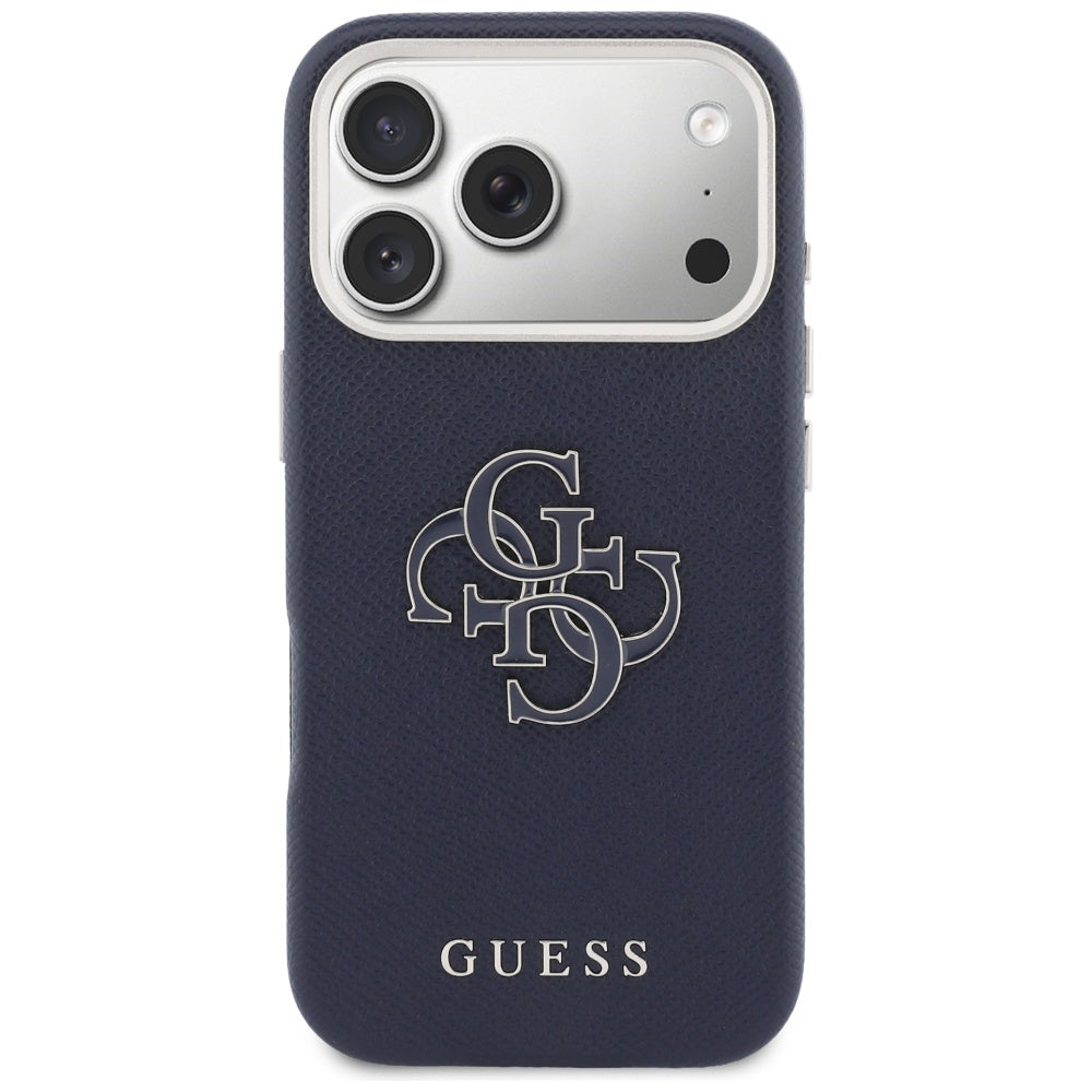 Deksel for Apple iPhone 17 Pro Max, Guess, Resin Logo, Blå