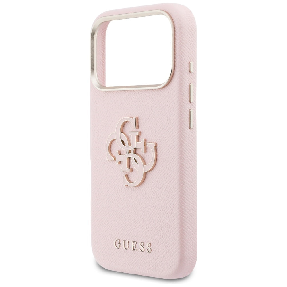 Deksel for Apple iPhone 17 Pro, Guess, Resin Logo, Rosa