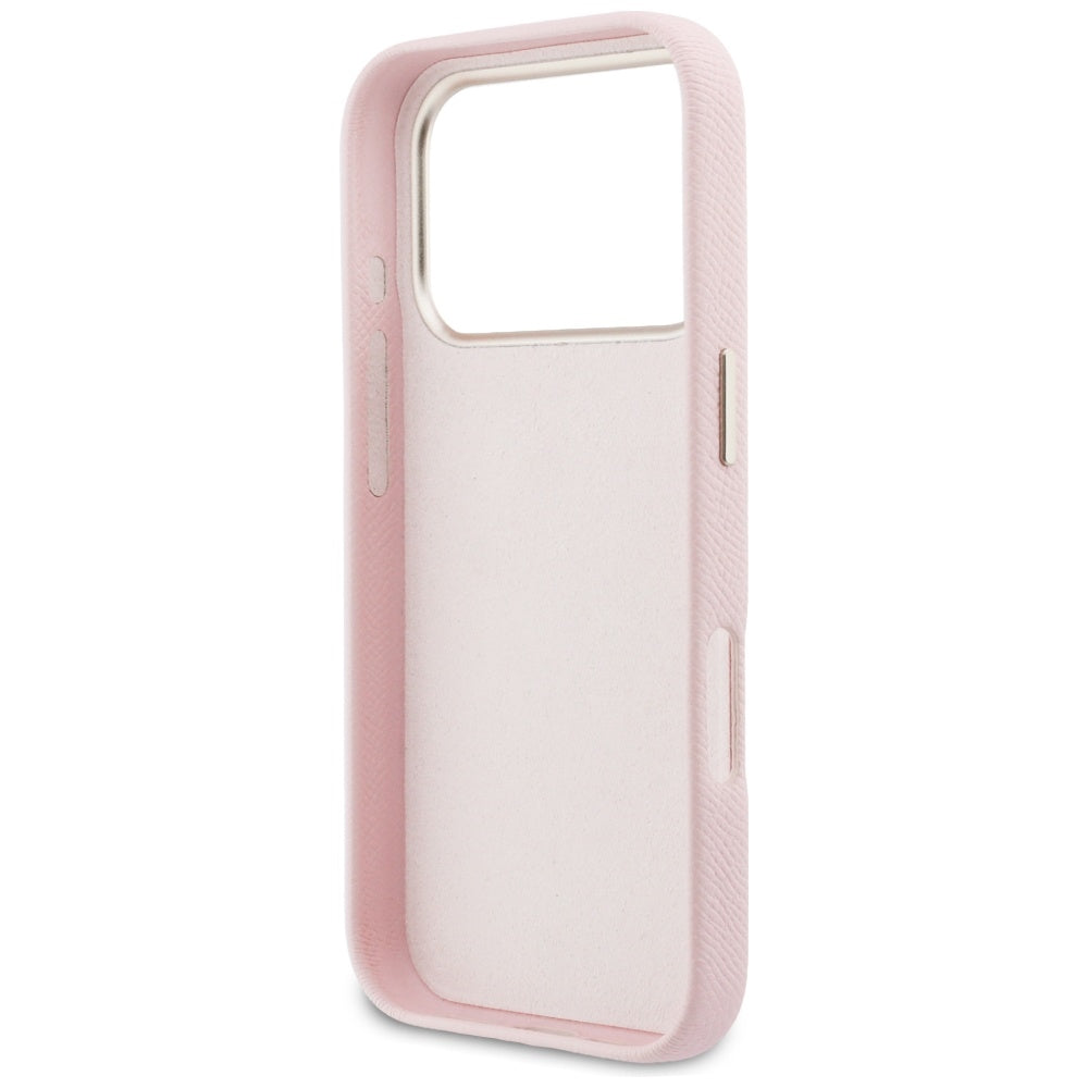 Deksel for Apple iPhone 17 Pro, Guess, Resin Logo, Rosa