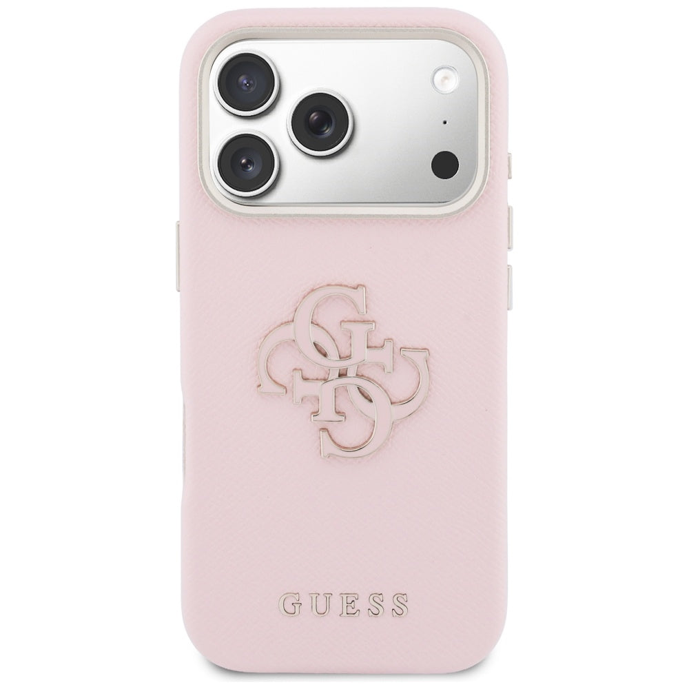 Deksel for Apple iPhone 17 Pro, Guess, Resin Logo, Rosa