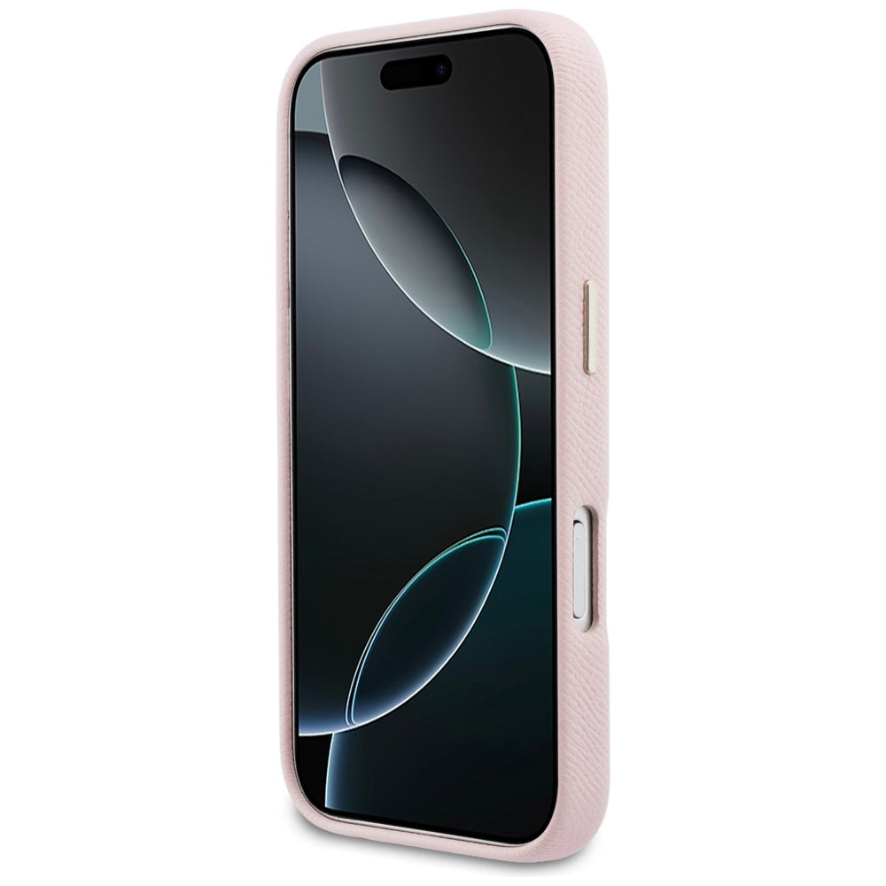 Deksel for Apple iPhone 17 Pro, Guess, Resin Logo, Rosa