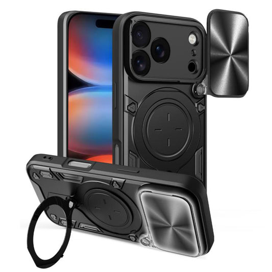 Deksel for Apple iPhone 17 Pro Max, Techsuit, CamGuard Pro, Svart