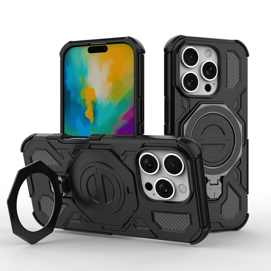 Deksel for Apple iPhone 17 Pro Max, Techsuit, Carbon Shield Pro, Svart