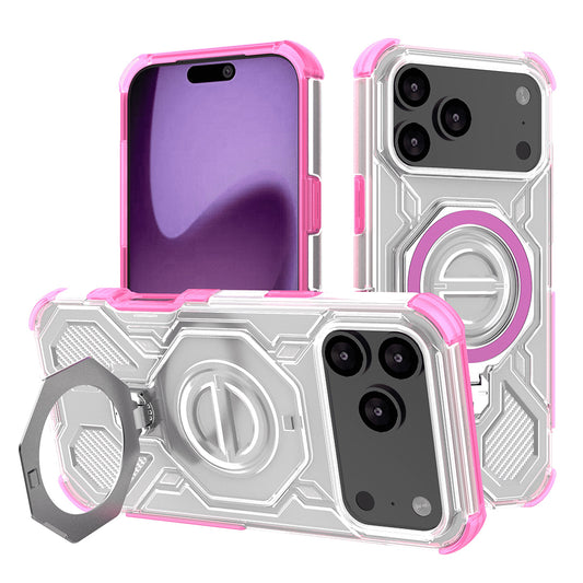 Deksel for Apple iPhone 17 Pro Max, Techsuit, Carbon Shield Pro, Rosa