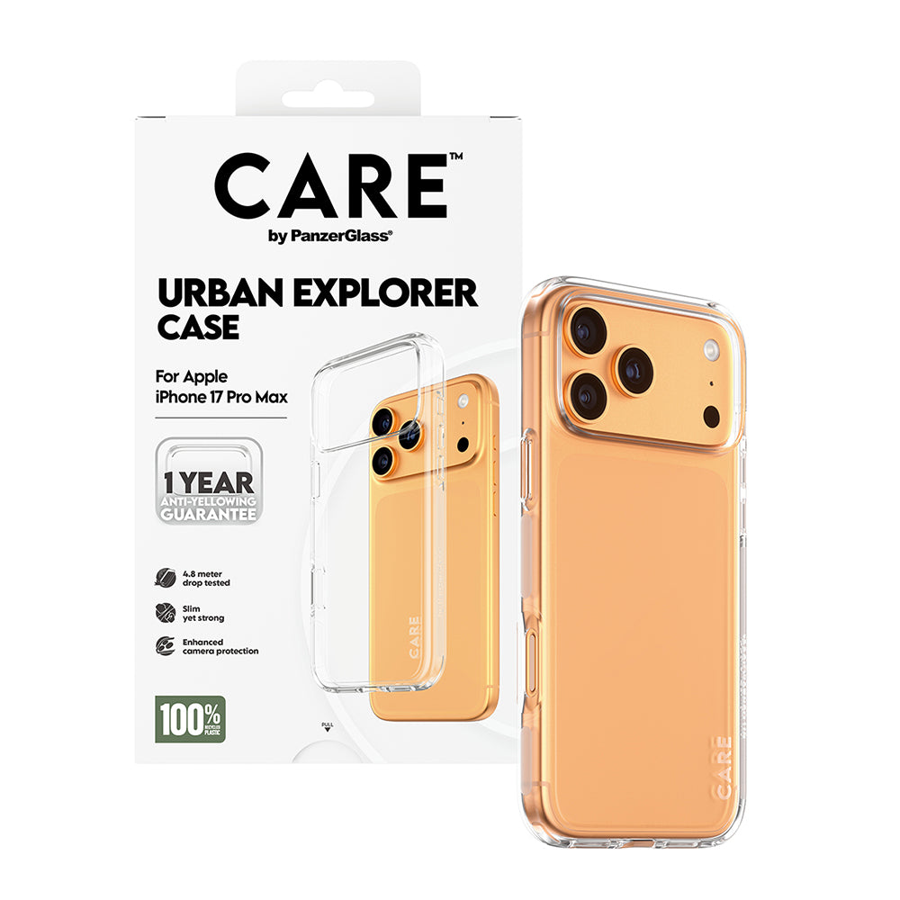 Deksel for Apple iPhone 17 Pro, PanzerGlass, Care Urban Explorer, Gjennomsiktig