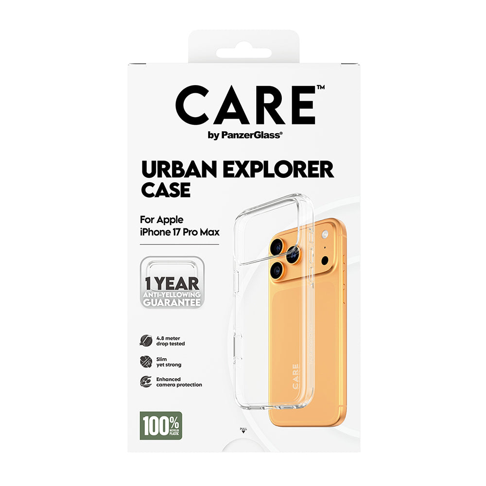 Deksel for Apple iPhone 17 Pro, PanzerGlass, Care Urban Explorer, Gjennomsiktig