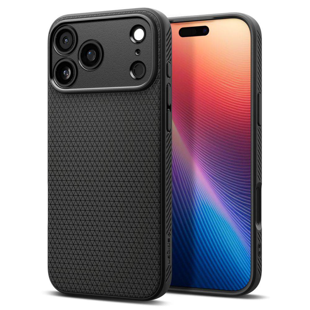 Deksel for Apple iPhone 17 Pro, Spigen, Liquid Air, Matt Svart ACS10331