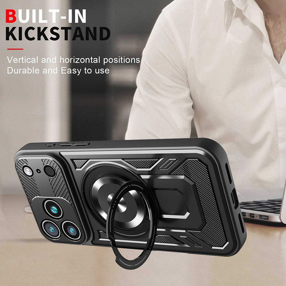 Deksel for Apple iPhone 17 Pro, Techsuit, RuggedCam, Blå