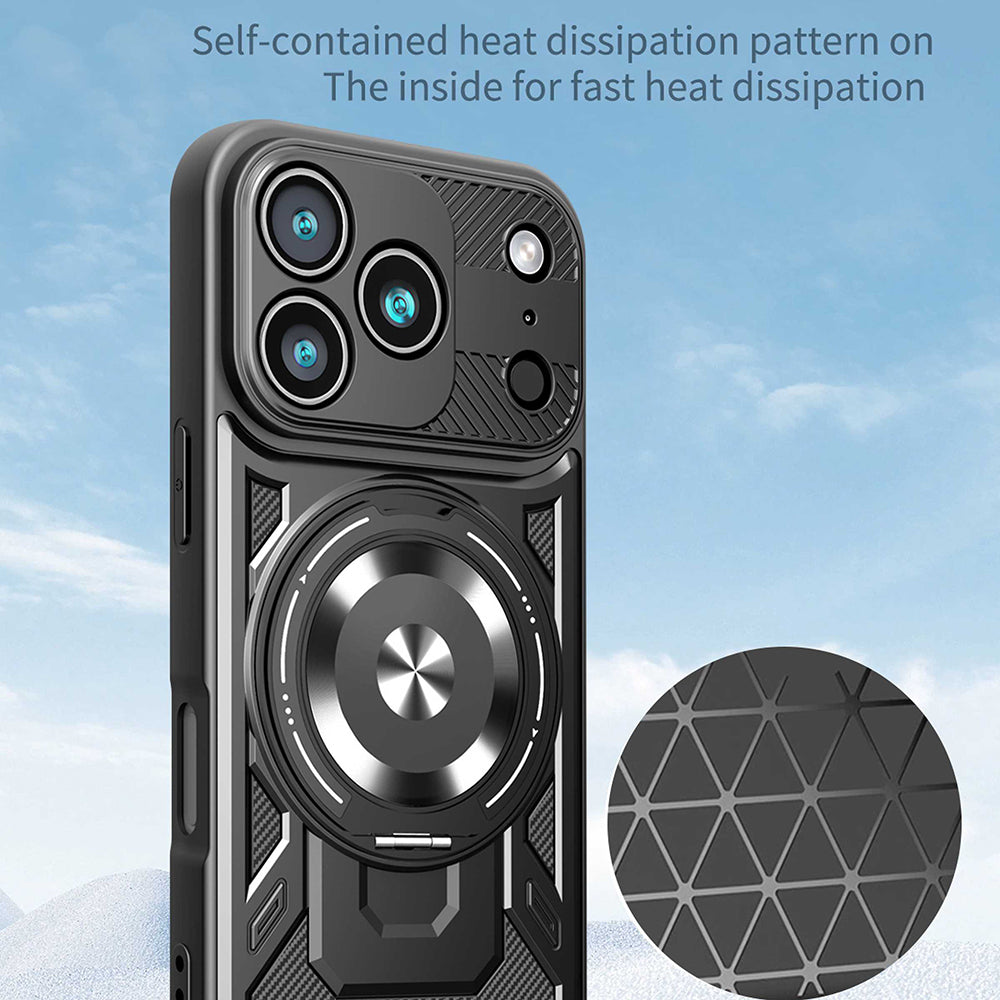 Deksel for Apple iPhone 17 Pro, Techsuit, RuggedCam, Blå