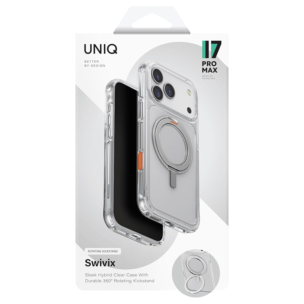 Deksel for Apple iPhone 17 Pro, UNIQ, Swivix, Sølv