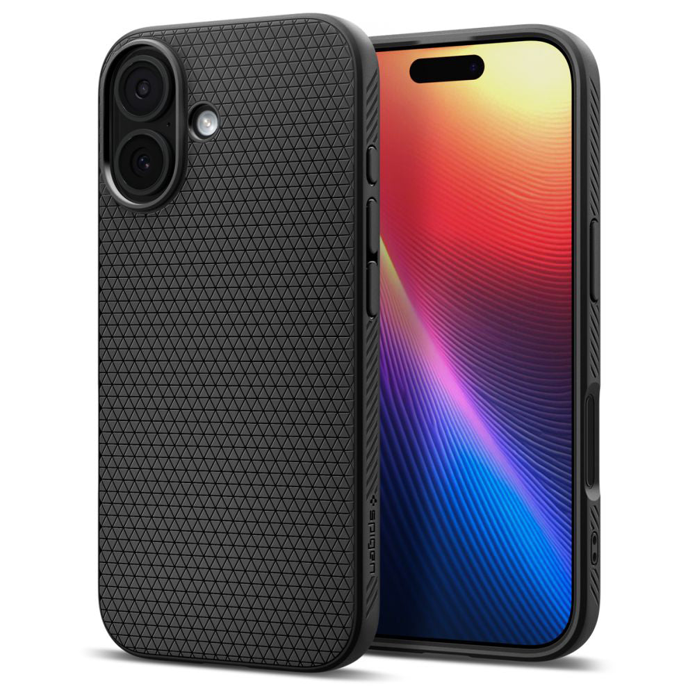 Deksel for Apple iPhone 17, Spigen, Liquid Air, Matt Svart ACS10369