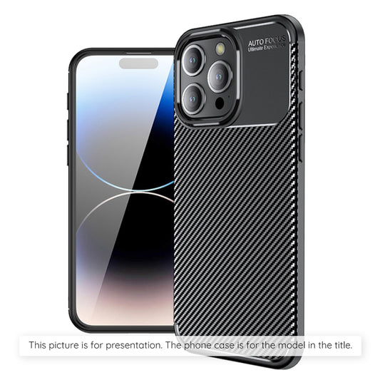 Deksel for Apple iPhone 17, Techsuit, CarbonFiber, Svart